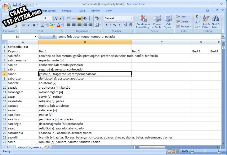 Keygen для Thesaurus Portuguese Database