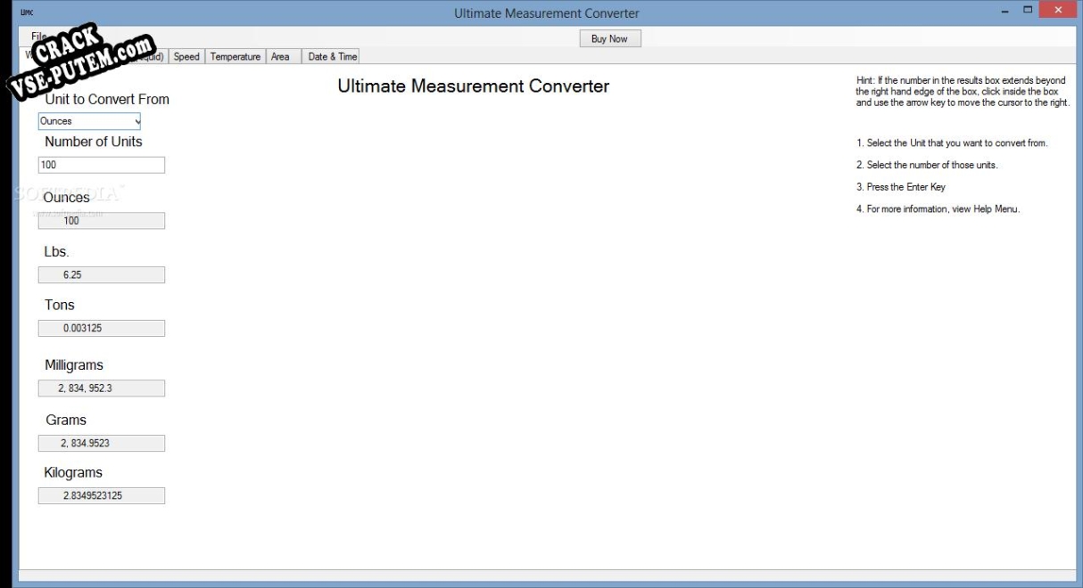 Keygen для Ultimate Measurement Converter