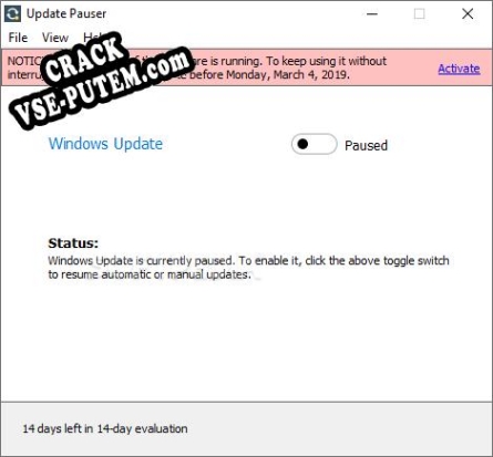 Update Pauser и crack patch (взлом)