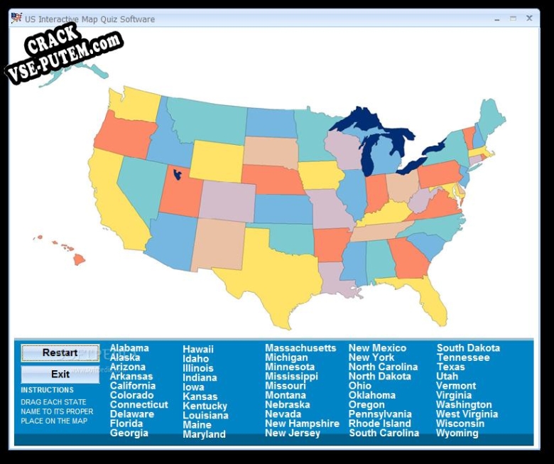 Keygen для US Interactive Map Quiz Software