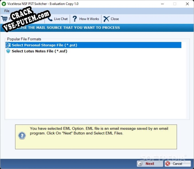 Взлом (keygen) ViceVersa NSF PST Switcher