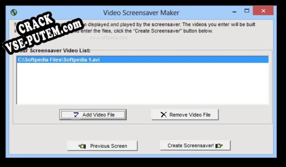 Взлом (keygen) Video Screensaver Maker