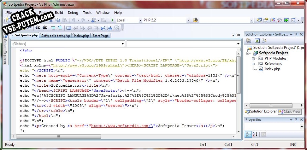 Взлом VS.Php for Visual Studio