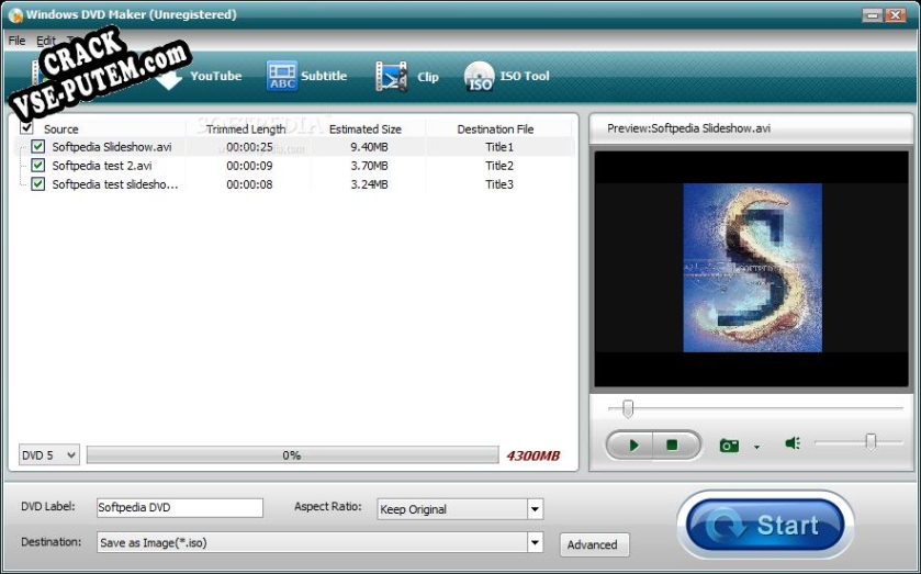 Активация программы Windows DVD Maker