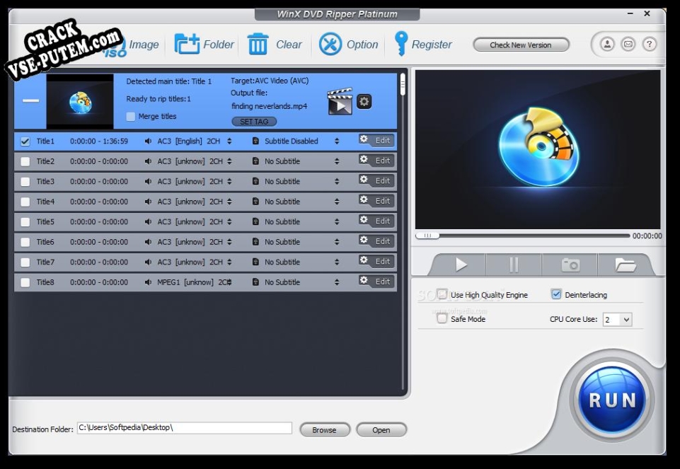 WinX DVD Ripper Platinum  + crack (кряк)