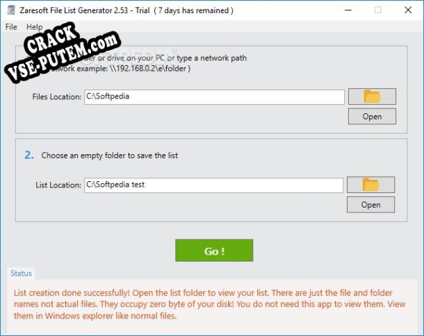 Zaresoft File List Generator и crack patch (взлом)