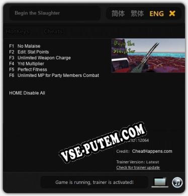 Begin the Slaughter: Трейнер +6 [v1.9]