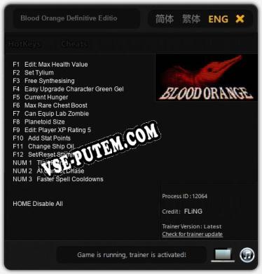 Blood Orange Definitive Edition: ТРЕЙНЕР И ЧИТЫ (V1.0.82)