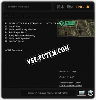 Трейнер для Bythzkel-Sombréa [v1.0.1]