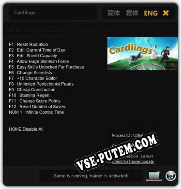 Трейнер для Cardlings [v1.0.1]
