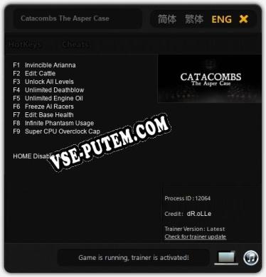 Catacombs The Asper Case: Читы, Трейнер +9 [dR.oLLe]
