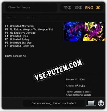 Clown Is Hungry: ТРЕЙНЕР И ЧИТЫ (V1.0.62)