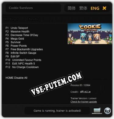 Cookie Survivors: Читы, Трейнер +12 [dR.oLLe]