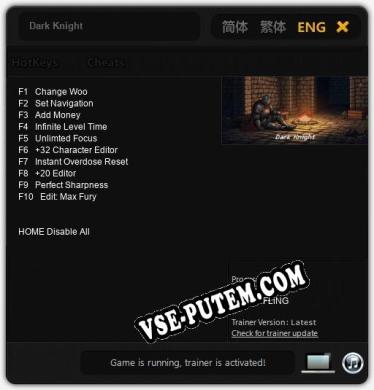 Dark Knight: Читы, Трейнер +10 [FLiNG]