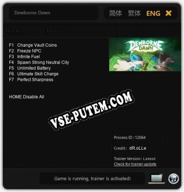 Dewborne Dawn: ТРЕЙНЕР И ЧИТЫ (V1.0.36)