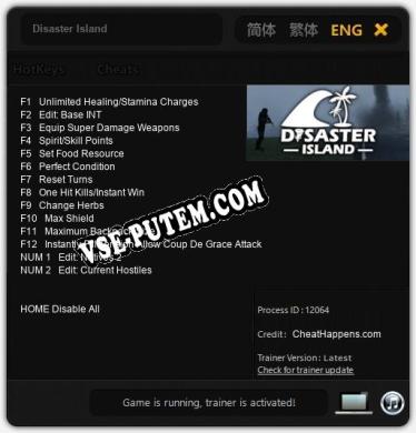Трейнер для Disaster Island [v1.0.1]
