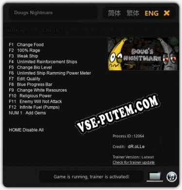 Dougs Nightmare: Трейнер +13 [v1.4]