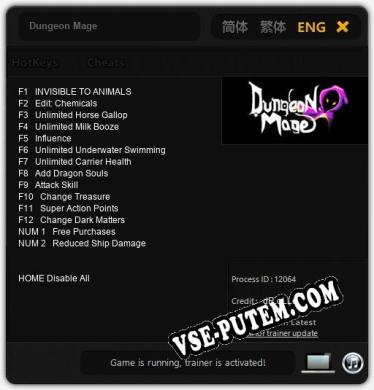 Dungeon Mage: ТРЕЙНЕР И ЧИТЫ (V1.0.81)