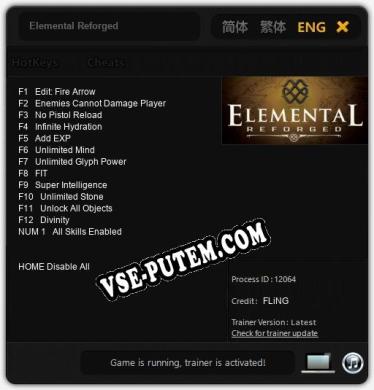 Elemental Reforged: Читы, Трейнер +13 [FLiNG]