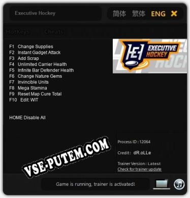 Executive Hockey: ТРЕЙНЕР И ЧИТЫ (V1.0.91)