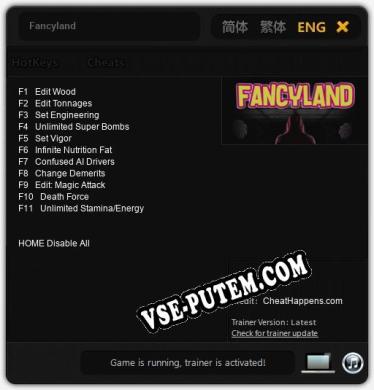 Fancyland: Трейнер +11 [v1.6]
