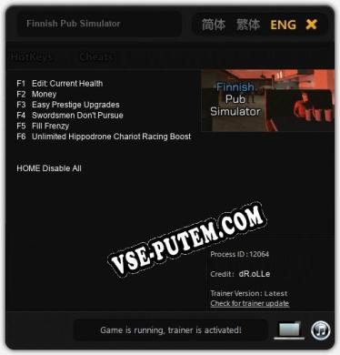 Finnish Pub Simulator: Трейнер +6 [v1.6]