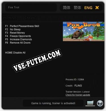 Трейнер для Fox Trot [v1.0.4]