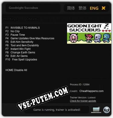 Трейнер для Goodnight Succubus [v1.0.1]