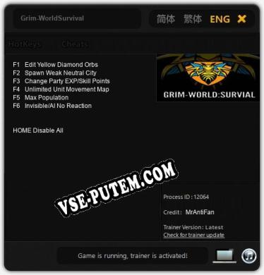 Grim-WorldSurvival: Трейнер +6 [v1.9]