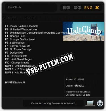 HaltClimb: Читы, Трейнер +15 [dR.oLLe]