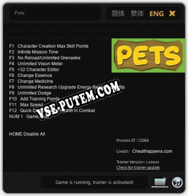 Pets: Трейнер +13 [v1.7]