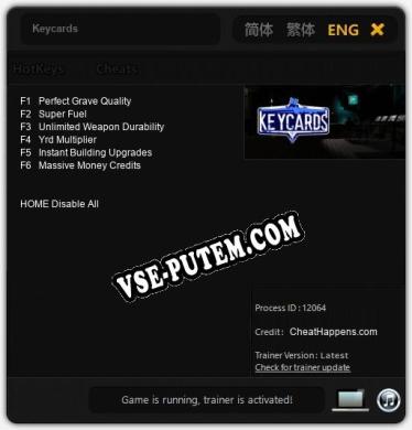 Keycards: Читы, Трейнер +6 [CheatHappens.com]