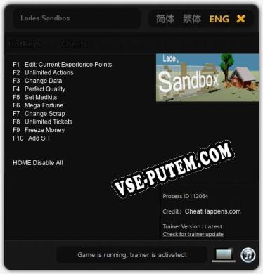 Lades Sandbox: Читы, Трейнер +10 [CheatHappens.com]