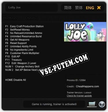 Lolly Joe: Трейнер +14 [v1.9]