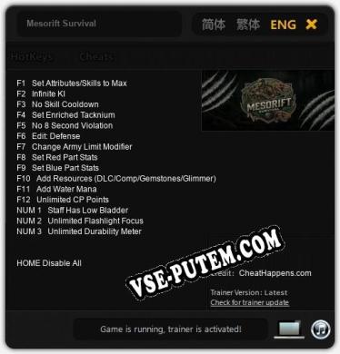 Mesorift Survival: Трейнер +15 [v1.2]