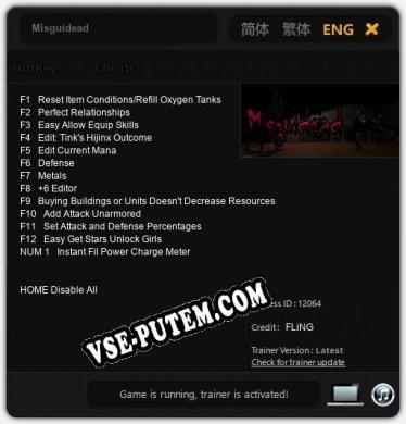 Misguidead: Читы, Трейнер +13 [FLiNG]