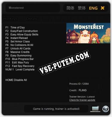 Monsterest: Читы, Трейнер +13 [FLiNG]