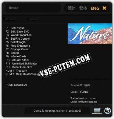 Трейнер для Nature [v1.0.2]