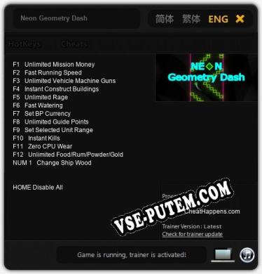 Трейнер для Neon Geometry Dash [v1.0.1]