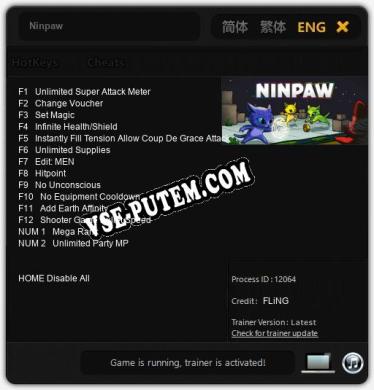 Трейнер для Ninpaw [v1.0.1]
