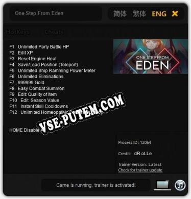 One Step From Eden: Читы, Трейнер +12 [dR.oLLe]