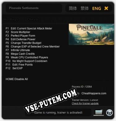 Pinevale Settlements: ТРЕЙНЕР И ЧИТЫ (V1.0.41)