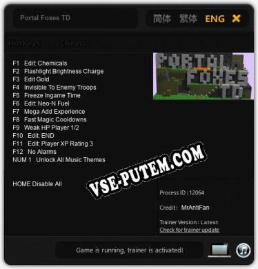 Portal Foxes TD: ТРЕЙНЕР И ЧИТЫ (V1.0.62)