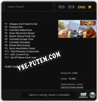 Safari Pinball: ТРЕЙНЕР И ЧИТЫ (V1.0.3)