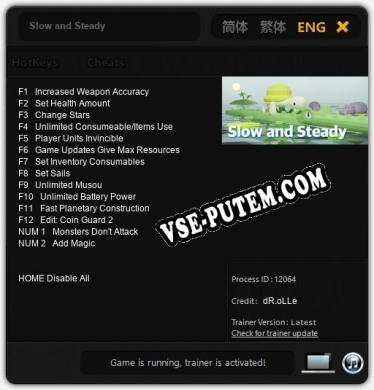Slow and Steady: Трейнер +14 [v1.4]