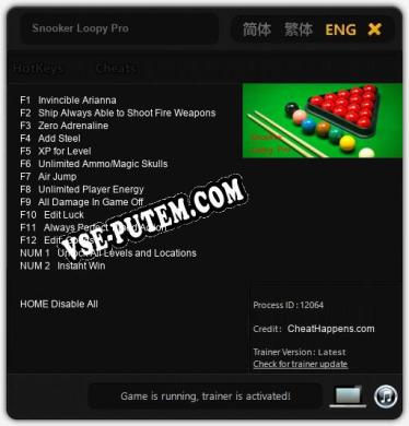 Snooker Loopy Pro: Трейнер +14 [v1.7]