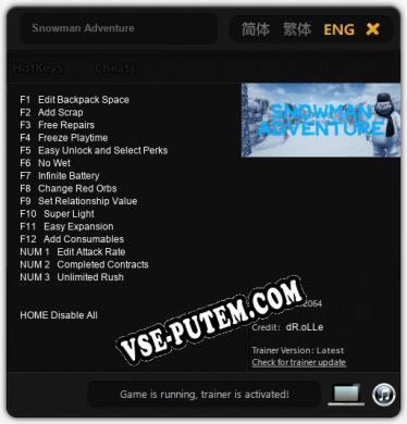 Snowman Adventure: Читы, Трейнер +15 [dR.oLLe]