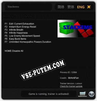 Stackems: Трейнер +7 [v1.7]