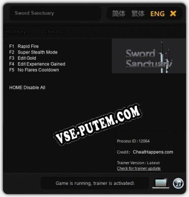 Трейнер для Sword Sanctuary [v1.0.5]