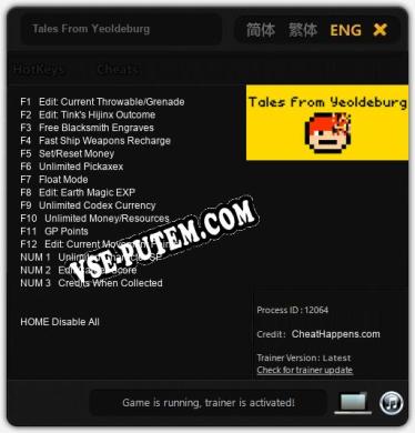 Tales From Yeoldeburg: Читы, Трейнер +15 [CheatHappens.com]